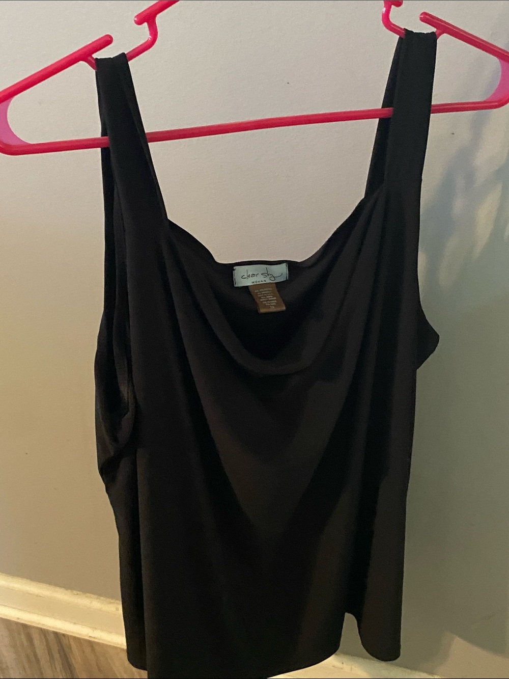 Chaser Black Cowl Neck Tank Camisole